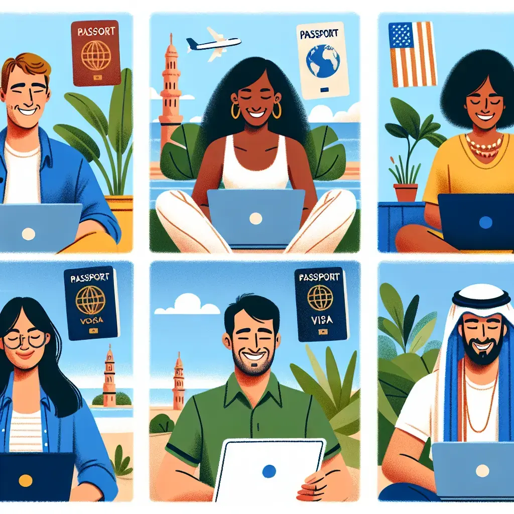 Representation of Digital Nomad Visa Success Stories from Around the World